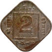 Copper Nickel Two Annas Coin of King George V of Calcutta Mint of 1927.