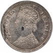 Silver Quarter Rupee Coin of Victoria Empress of Calcutta Mint of 1879.