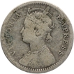 Silver Quarter Rupee Coin of Victoria Empress of Bombay Mint of 1882.