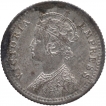 Silver Quarter Rupee Coin of Victoria Empress of Calcutta Mint of 1901.