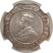 Copper Nickel Four Annas Coin of King George V of Bombay Mint of 1920.