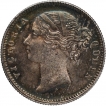 Silver Half Rupee Coin of Victoria Queen of Calcutta Mint of 1840.