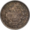 Silver Half Rupee Coin of Victoria Queen of Calcutta Mint of 1840.