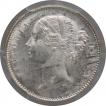 Silver Half Rupee Coin of Victoria Queen of Calcutta Mint of 1840.