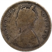 Silver Half Rupee Coin of Victoria Queen of Calcutta Mint of 1862.