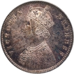 Silver Half Rupee Coin of Victoria Empress of Calcutta Mint of 1882.