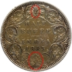 Silver Half Rupee MULE Coin of Victoria Empress of Bombay Mint of 1885.