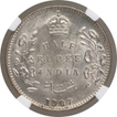 Silver Half Rupee Coin King Edward VII of Bombay Mint of 1907.