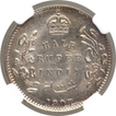 Silver Half Rupee Coin of King Edward VII of Calcutta Mint of 1907.