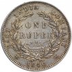 Silver One Rupee Coin of Victoria Queen of Madras Mint of 1840.