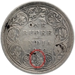 Silver One Rupee Coin of Victoria Queen of Bombay Mint of 1862.