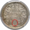 Silver One Rupee Coin of Victoria Queen of Bombay Mint of 1862.