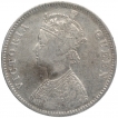 Silver One Rupee Coin of Victoria Queen of Bombay Mint of 1862.