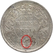 Silver One Rupee Coin of Victoria Queen of Bombay Mint of 1862.