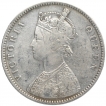 Silver One Rupee Coin of Victoria Queen of Bombay Mint of 1862.