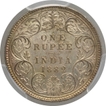 Silver One Rupee Coin of Victoria Empress of Bombay Mint of 1882.