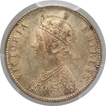 Silver One Rupee Coin of Victoria Empress of Bombay Mint of 1884.