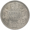 Silver One Rupee Coin of Victoria Empress of Bombay Mint of 1885.