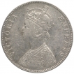 Silver One Rupee Coin of Victoria Empress of Bombay Mint of 1885.