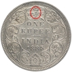 Silver One Rupee Coin of Victoria Empress of Bombay Mint of 1885.