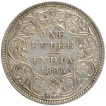 Silver One Rupee Coin of Victoria Empress of Bombay Mint of 1885.