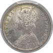 Silver One Rupee Coin of Victoria Empress of Bombay Mint of 1888.