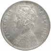 Silver One Rupee Coin of Victoria Empress of Bombay Mint of 1888.