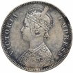 Silver One Rupee Coin of Victoria Empress of Bombay Mint of 1898.