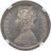 Silver One Rupee Coin of Victoria Empress of Bombay Mint of 1901.