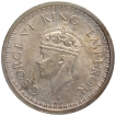 Silver One Rupee Coin of King George VI of Bombay Mint of 1945.