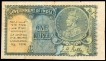 One Rupee Note of King George V signed by J.W. Kelly of 1935 D Prefix.