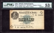 PMG Graded Rare Two Rupees and Eight Annas Note of King George V signed by M.M.S. Gubbay of 1917.