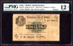 PMG Graded Rare Two Rupees and Eight Annas Note of King George V signed by M.M.S. Gubbay of 1917.