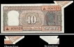 Paper Folding Error Ten Rupees Bank Note signed by Manmohan Singh.