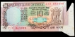 Butterfly Error Ten Rupees Bank Note signed by R.N. Malhotra Peacock series.