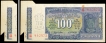 Extremely RARE Butterfly Paper Cutting Error Hundred Rupees Bank Note signed by S. Jagannathan.in DAM series.