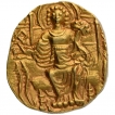 Gold Dinar Coin of Vasudeva II of Kushan Dynasty of Ardoksho type.