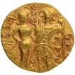 Gold Dinar Coin of Samudragupta of Gupta Dynasty of King and Queen type.