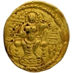 Gold Dinar Coin of Samudragupta of Gupta Dynasty of of Sceptre type.