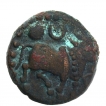 Copper Kasu Coin of Devaraya I of Vijayanagara Empire.