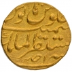 Gold Mohur Coin of Jahandar Shah of Akbarabad Mustaqir ul Mulk Mint.