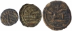 Set of Three different denomination Copper Coins of Travancore.