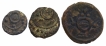 Set of Three different denomination Copper Coins of Travancore.