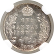 Silver Two Annas Coin of King Edward VII of Calcutta Mint of 1906.