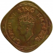 Nickel Brass Two Annas Coin of King George VI of Bombay Mint of 1944.