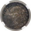 Silver Quarter Rupee Coin of Victoria Queen of Calcutta Mint of 1840.