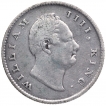 Silver Half Rupee Coin of King William IIII of  Calcutta Mint of 1835.