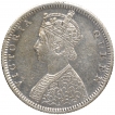 Silver Half Rupee Coin of Victoria Queen of Bombay Mint of 1875