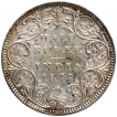 Silver Half Rupee Coin of Victoria Empress of Bombay Mint of 1877.