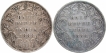 Silver Half Rupee Coins of Victoria Empress of Bombay Mint of 1888.